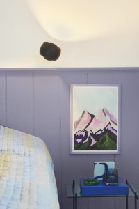 Lampa ścienna BELIR Nordlux 1xG9 5W Metal Czarny nad łóżkiem w sypialni.