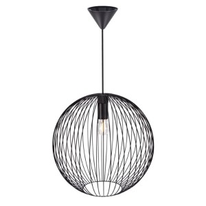 Lampa wisząca BERONI Nordlux metal czarna.