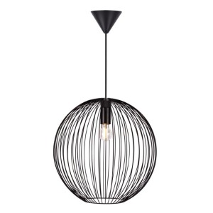 Lampa wisząca BERONI Nordlux 1xE27 60W metal czarny nowoczesny design.