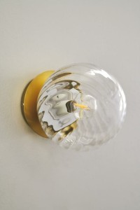 Lampa ścienna CHISELL Nordlux 1xE14 25W Metal Mosiądz z przezroczystym kloszem