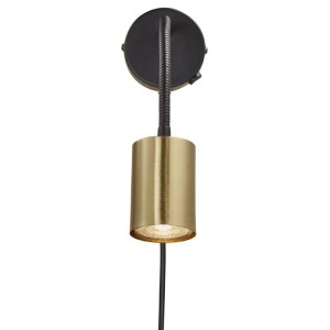 Lampa ścienna EXPLORE Nordlux 1xGU10 35W Metal Mosiądz z czarną podstawą.