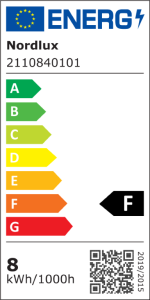 Etykieta energetyczna lampy sufitowej LandonSmar Nordlux 1xLED Metal Biały, klasa energetyczna F.