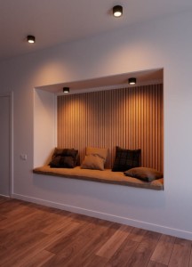 Lampa sufitowa LandonSmar Nordlux 1xLED Metal Czarny w nowoczesnym wnętrzu.