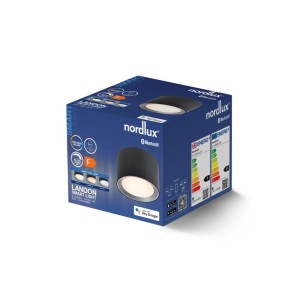 Lampa sufitowa LandonSmar Nordlux 1xLED Metal Czarny w opakowaniu.