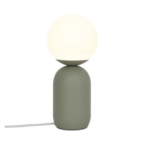 Lampa stołowa NOTTI Nordlux 1xE14 25W Metal Zielony z kulistym abażurem.