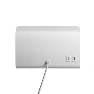 Lampa ścienna ROOMI Nordlux 1xGU10 35W Metal Biały widok tyłu z gniazdami USB.