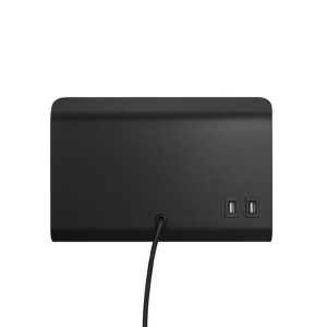 Lampa ścienna ROOMI Nordlux 1xGU10 35W Metal Czarny z dwoma portami USB
