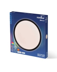 Lampa sufitowa LivaSmart Nordlux 1xLED tworzywo sztuczne czarny w opakowaniu.