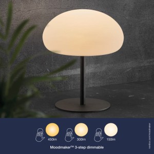 Lampa na baterie SPONGE Nordlux 1xLED Metal Biały w nowoczesnym stylu, podświetlana na trzech poziomach jasności.