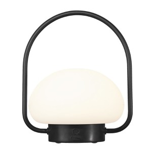 Lampa na baterie SPONGE Nordlux 1xLED, biały klosz, czarny uchwyt.