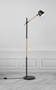 Lampa podłogowa THEO Nordlux 1xGU10 35W Metal Czarny w eleganckim, minimalistycznym wnętrzu.