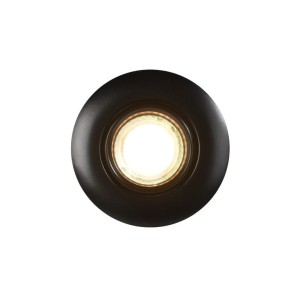 Oprawy podtynkowa UMBERTO Nordlux 1xGU10 7,5W LED Metal Czarny z włączonym światłem.