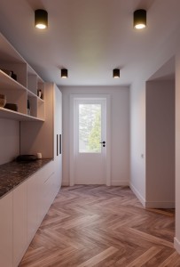 Lampa sufitowa LandonSmar Nordlux 1xLED Metal Czarny w nowoczesnym wnętrzu