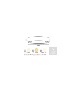 Lampa łazienkowa SÓLLER Nordlux 1xLED Biały regulowana jasność.