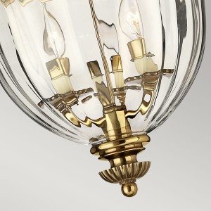 Lampa sufitowa plafon Cambridge Elstead Lighting złoty metal 3x60W.