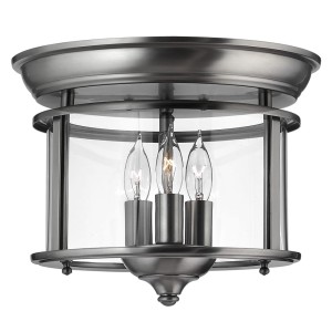 Lampa sufitowa plafon Gentry Elstead Lighting 3x40W Szary Metal.