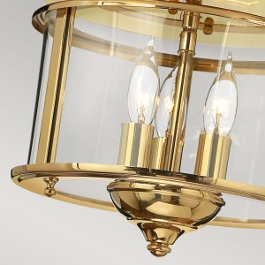 Lampa sufitowa plafon Gentry Elstead Lighting 3x40W Złoty Mosiądz z żarówkami E14.