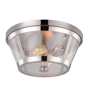 Lampa sufitowa plafon Harrow Elstead Lighting 2x60W Srebrny Metal.