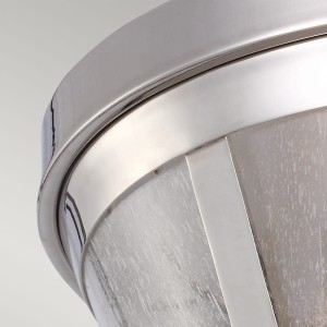 Lampa sufitowa plafon Harrow Elstead Lighting 2x60W Srebrny Metal z bliska.