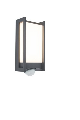Lampa ścienna Kinkiet zewnętrzny z czujnikiem Lutec Qubo 5193002118 IP54 1xLED Aluminium