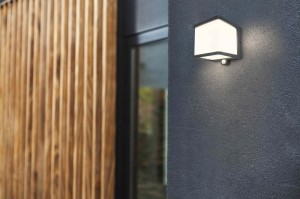 Lampa ścienna Kinkiet zewnętrzny z czujnikiem Lutec Doblo Solar 6940101125 IP54 1xLED Aluminium Szary
