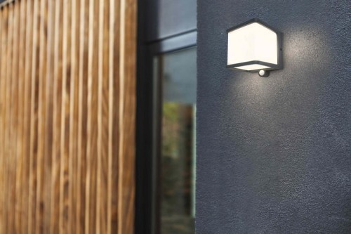 Lampa ścienna Kinkiet zewnętrzny z czujnikiem Lutec Doblo Solar 6940101125 IP54 1xLED Aluminium Szary