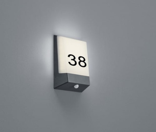 Lampa ścienna Kinkiet zewnętrzny z czujnikiem Trio Kasai 228669142 IP54 1xLED Aluminium Szary