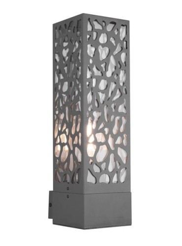 Lampa ścienna Nowoczesny kinkiet zewnętrzny Trio Cooper 207360142 IP44 1xE27 Stal Szary