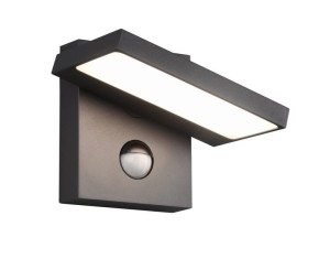 Kinkiet zewnętrzny z czujnikiem Trio Horton 226369142 IP54 1xLED Aluminium Szary