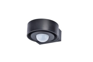 Lampa ścienna Kinkiet zewnętrzny z czujnikiem Lutec Dawny 9760002330 IP44 0x Tworzywo Czarny