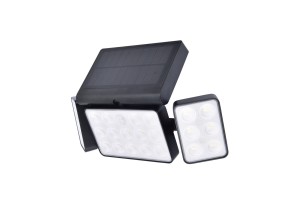 Lampa ścienna Kinkiet zewnętrzny z czujnikiem Lutec Tuda Solar 6935502330 IP44 1xLED Tworzywo Czarny