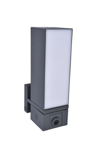 Lampa ścienna Kinkiet zewnętrzny LED Lutec Cuba Kamera 5193812118 IP44 1xLED Aluminium Szary