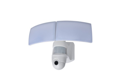 Lampa ścienna Kinkiet zewnętrzny LED Lutec Libra Kamera 7632406053 IP44 1xLED Aluminium Biały