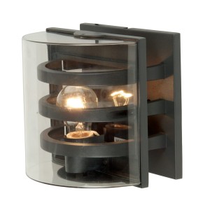 Nowoczesny kinkiet zewnętrzny Elstead Lighting Frida FRIDA-M IP54 1xE27 Aluminium Szary.