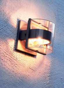 Nowoczesny kinkiet zewnętrzny Elstead Lighting Frida, IP54, szary, aluminium.