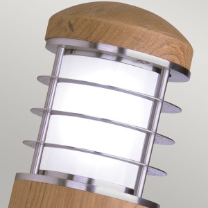Nowoczesny kinkiet zewnętrzny Elstead Lighting Poole GZ-POOLE-W IP44 1xE27 Drewno Stalowy.