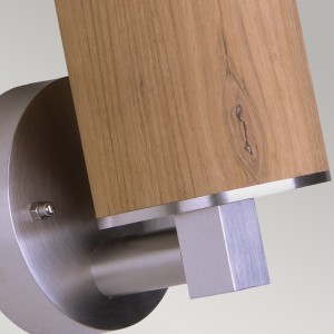 Nowoczesny kinkiet zewnętrzny Elstead Lighting Poole GZ-POOLE-W IP44 1xE27 stalowy z elementami drewnianymi.