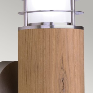 Nowoczesny kinkiet zewnętrzny Elstead Lighting Poole GZ-POOLE-W IP44 1xE27 Drewno Stalowy.