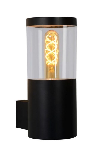 Lampa ścienna Nowoczesny kinkiet zewnętrzny Lucide Fedor 14899/01/30 IP44 1xE27 Stal Czarny