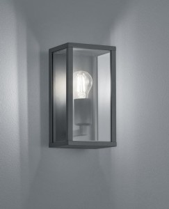 Lampa elewacyjna Trio Garonne 201860142 IP44 1xE27 Aluminium Szary