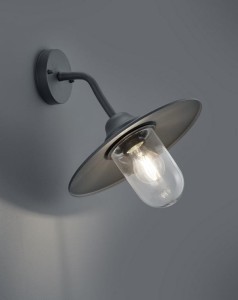 Lampa elewacyjna Trio Brenta 201760142 IP44 1xE27 Aluminium Szary