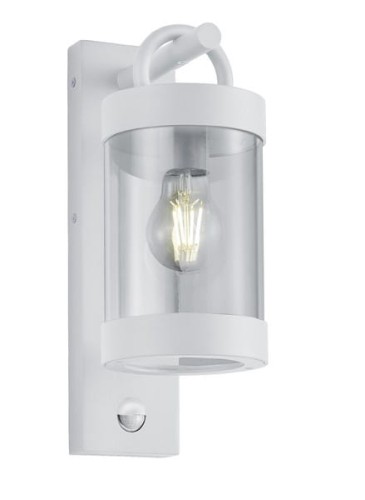 Lampa ścienna Kinkiet zewnętrzny z czujnikiem Trio Sambesi 204169131 IP44 1xE27 Aluminium Biały