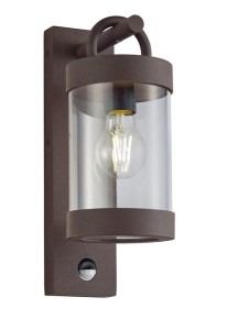 Lampa ścienna Kinkiet zewnętrzny z czujnikiem Trio Sambesi 204169124 IP44 1xE27 Aluminium Miedziany