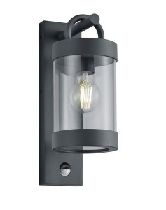 Kinkiet zewnętrzny z czujnikiem Trio Sambesi 204169142 IP44 1xE27 Aluminium Szary.