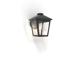 Lampa elewacyjna Lutec Zago 5294502012 IP44 czarna z aluminium 1xE27