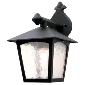 Kinkiet zewnętrzny Elstead Lighting York BL2-BLACK czarny aluminiowy z jednym punktem świetlnym.