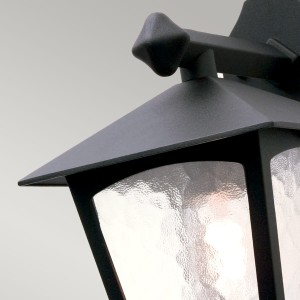 Kinkiet zewnętrzny Elstead Lighting York BL2-BLACK IP43 1xE27 Aluminium Czarny z bliska.