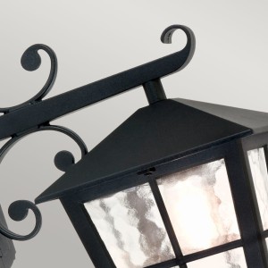 Zewnętrzny kinkiet Elstead Lighting Canterbury BL52M-BLACK IP43 E27 czarny aluminiowy.