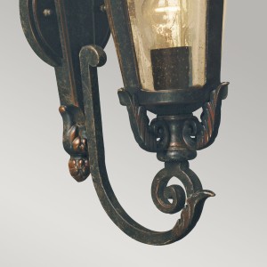 Kinkiet zewnętrzny Elstead Lighting Baltimore BT1-M IP44 Stal Brązowy.