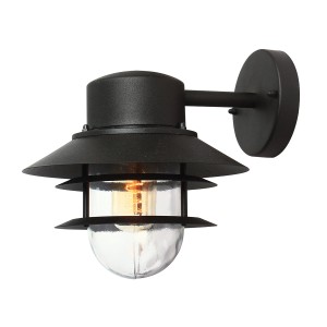 Lampa elewacyjna Elstead Lighting Copenhagen COPENHAGEN-BK czarna stal IP44 1xE27.